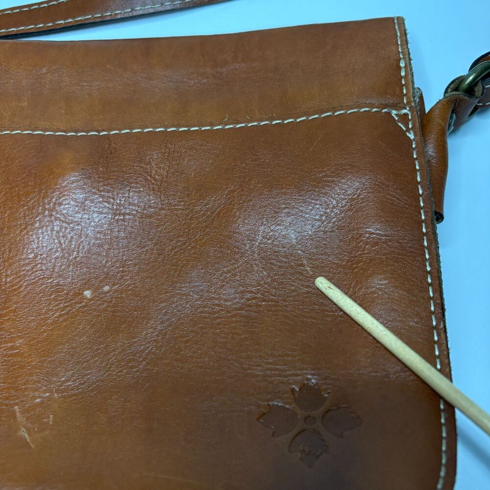 PATRICIA NASH Tooled Leather Crossbody Brown Italian Leather Purse 11" X 9" X 2" - Picture 15 of 15